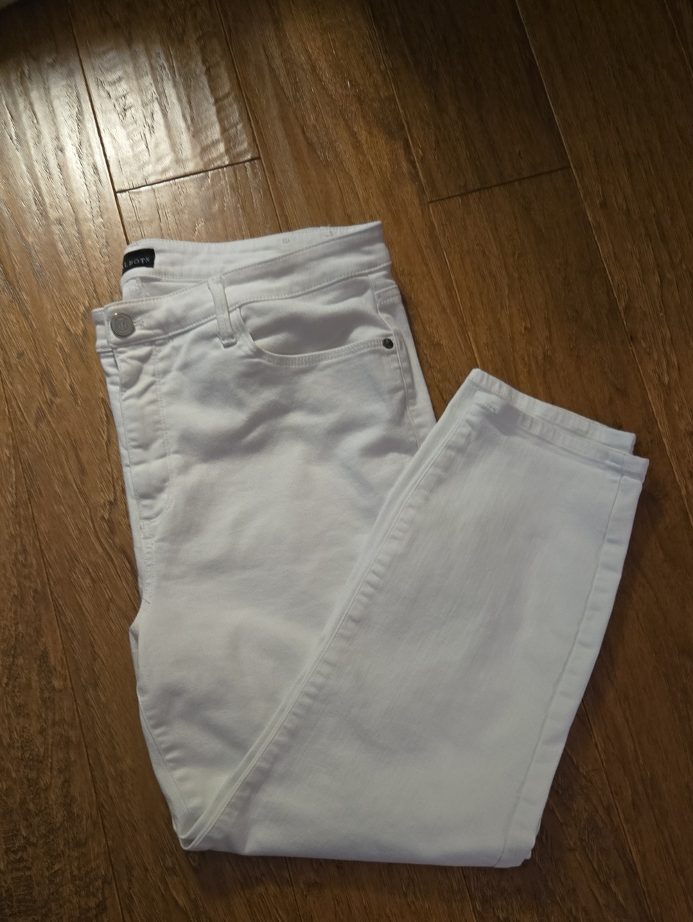 NWOT Talbots White Slim Crop Jeggings Size 14